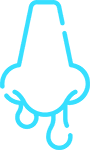 illustration of a runny nose representing allergies