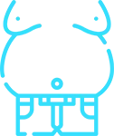 illustration of an overweight body representing obesity